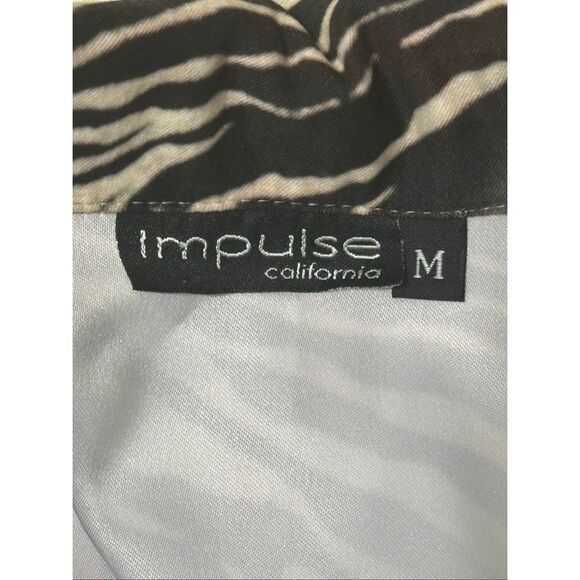 Impulse California Floral Abstract Jacket Blazer Medium Vintage Y2K - Picture 9 of 12